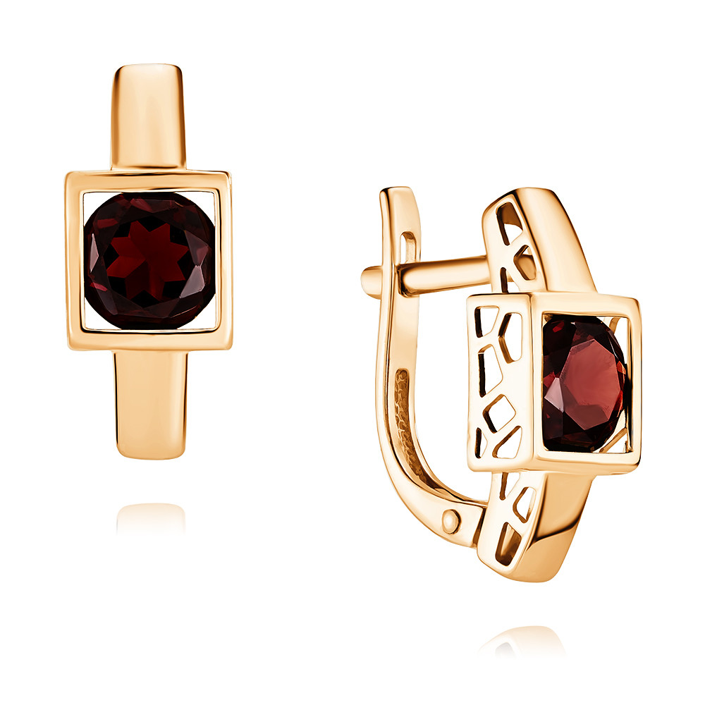 

Серьги из красного золота с гранатом ADAMAS 24037632/01-А50-655, 24037632/01-А50-655