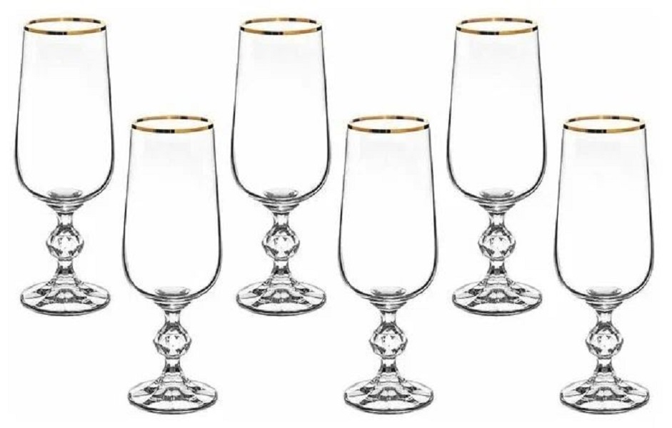 

Рюмки Crystal Bohemia Claudia 280 мл 6 шт, Прозрачный