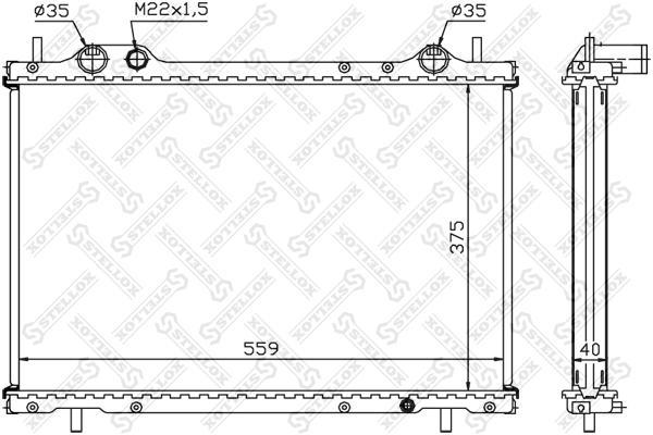 

Радиатор системы охлаждения Stellox 1025730SX