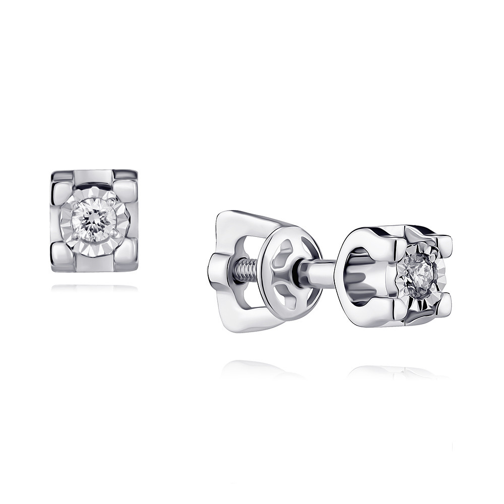 

Серьги из белого золота с бриллиантом ADAMAS 21029007/01-А51Д-41, 21029007/01-А51Д-41