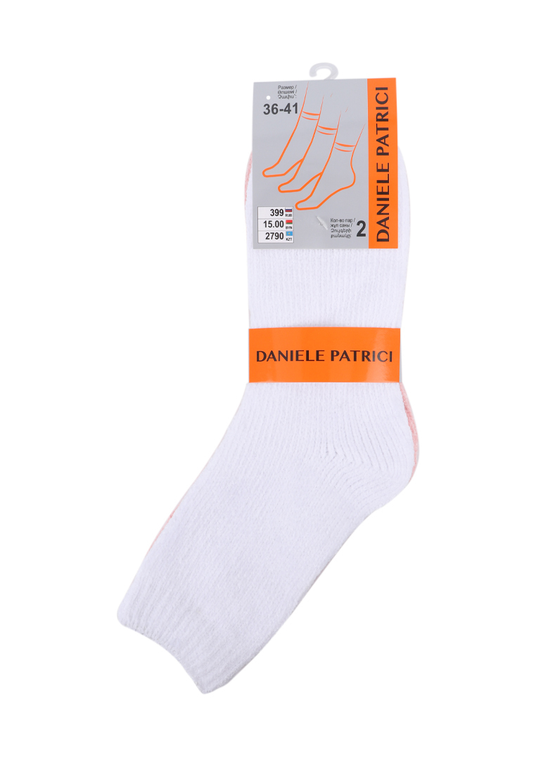 Комплект носков женских Daniele Patrici 218504 белых, розовых 36-41