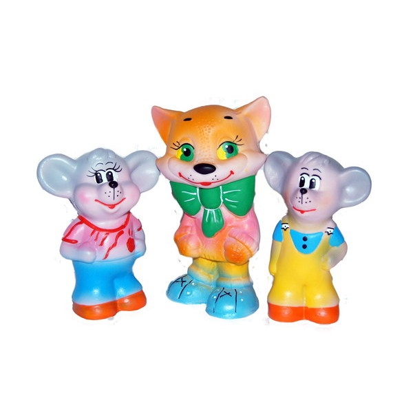 Набор резиновых игрушек Кудесники Кот с мышками, СИ-291