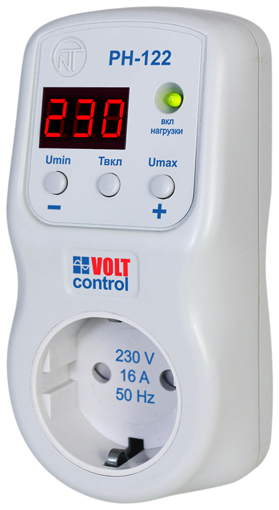 Однофазный стабилизатор Новатек-Электро Volt Control РН-122 реле напряжения рн 163 volt control новатек электро 63 а 14000 вт