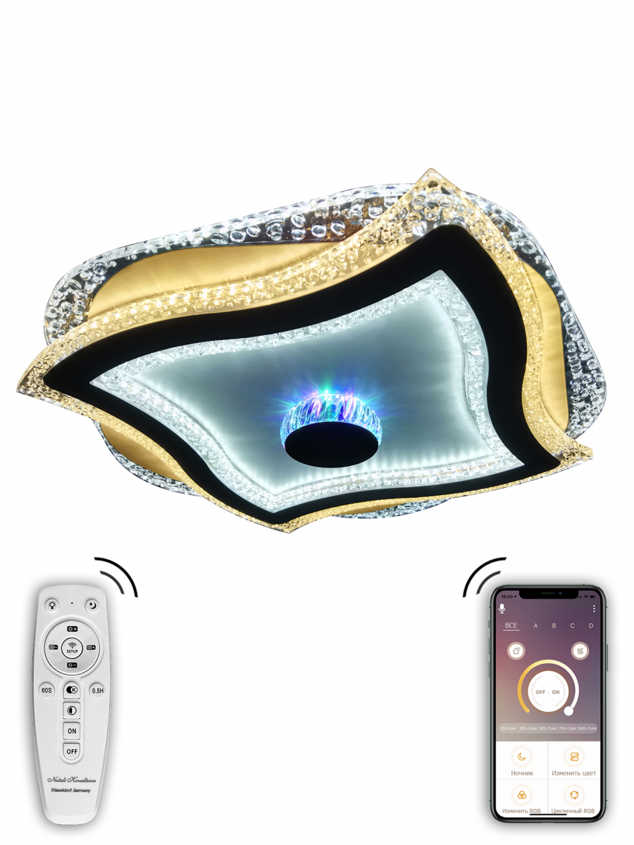 фото Светодиодная потолочная люстра 120w, белый, led natali kovaltseva led lamps 81067