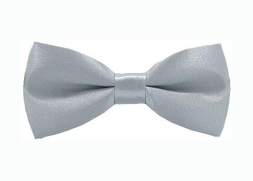 Купить Детская галстук-бабочка атласная серая, Детский галстук-бабочка 2beMan MGB014 серый,