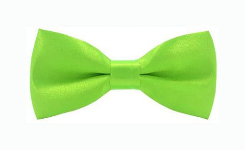 Купить Детский галстук-бабочка атласная салатовая, Детский галстук-бабочка 2beMan MGB001 зеленый,