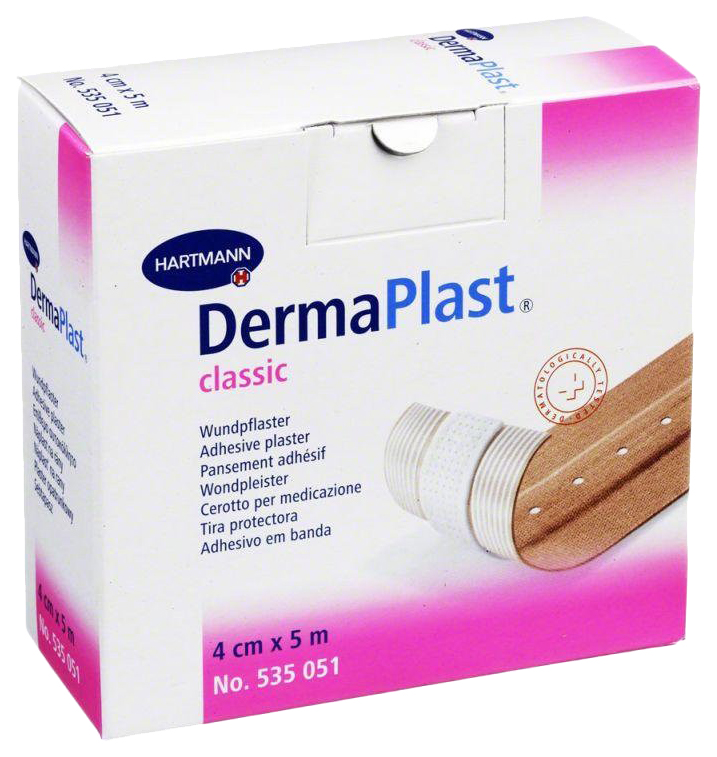 

Пластырь гипоаллергенный, текстиль, телесный, 4 см х 5 м DermaPlast Classic, 5350511