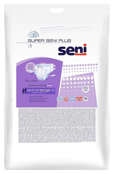 Купить Super Plus, Подгузники для взрослых, XL, 1 шт. Super Seni Plus, XL (52-54)