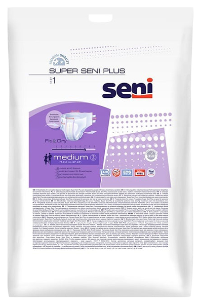 Купить Super Plus, Подгузники для взрослых, M, 1 шт. Super Seni Plus, M (46-48)