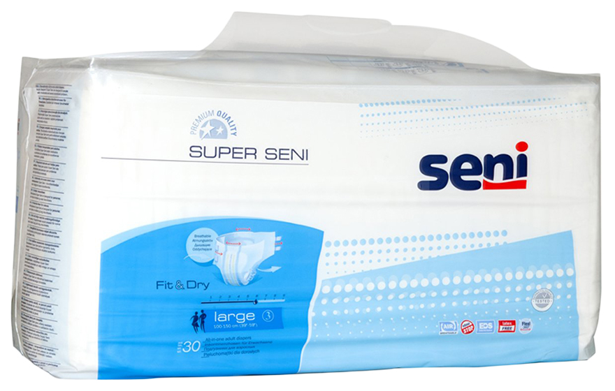 Подгузники для взрослых, L, 30 шт. Super Seni