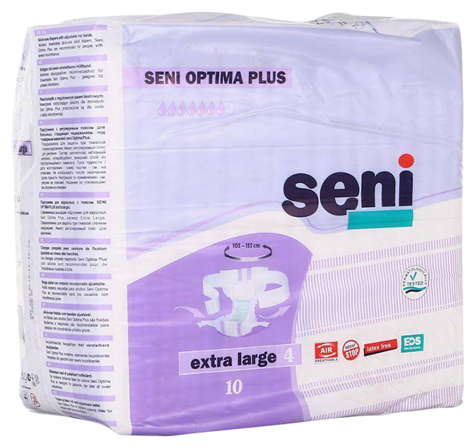 Подгузники для взрослых с поясом, XL, 10 шт. Seni Optima Plus