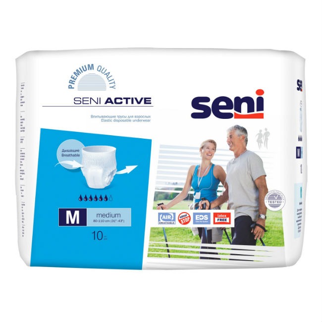 

Впитывающие трусы для взрослых, M, 10 шт. Seni Active, Active