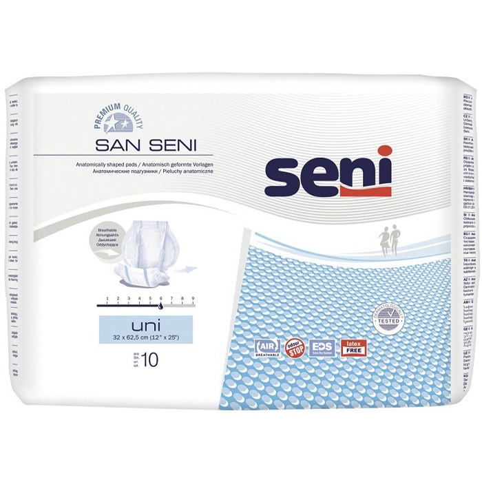 Купить Анатомические подгузники для взрослых, 10 шт. San Seni Uni