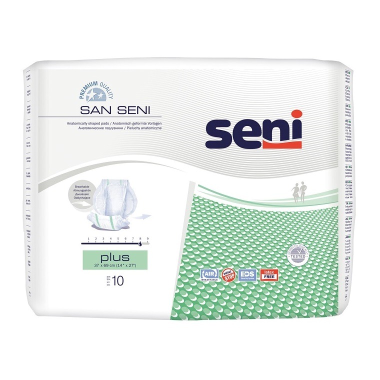 Купить Анатомические подгузники для взрослых, 10 шт. San Seni Plus