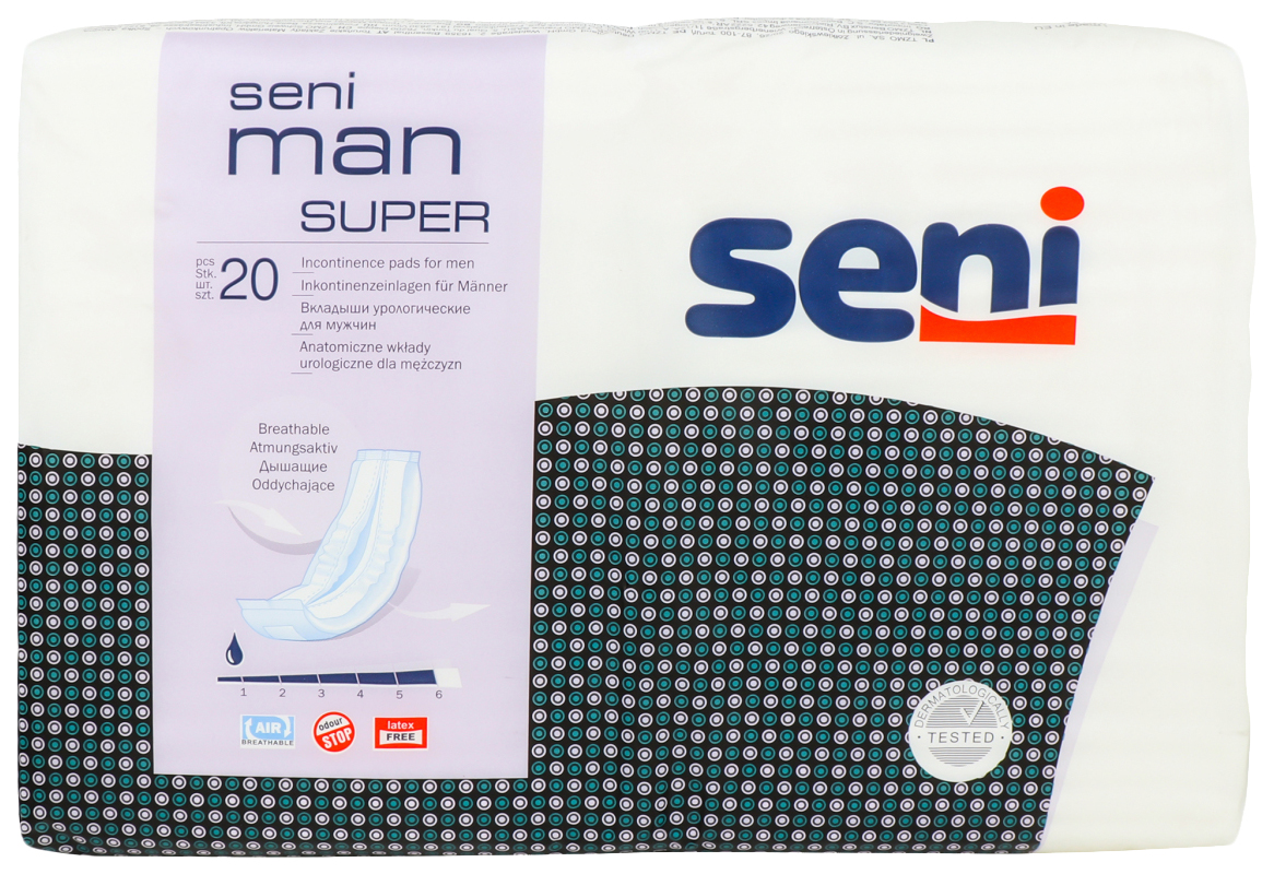Купить SE-095-SU20-G03, Урологические вкладыши для мужчин, 20 шт. Seni Man Super, Bella