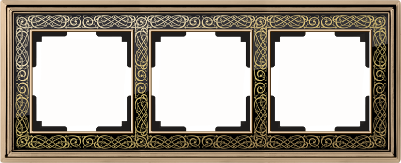 Рамка для выключателя Werkel WL77-Frame-03 a041165 золото/черный рамка на 2 поста золото wl77 frame 02 werkel