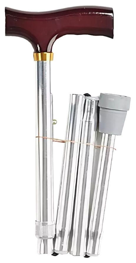 Купить Трость телескопическая, складная, с деревянной ручкой, 82-92 см, хром Valentine 10121SL