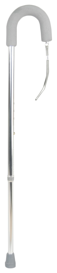 фото Трость телескопическая, с ремешком и мягкой ручкой, 76-99 см, хром valentine 10080sl