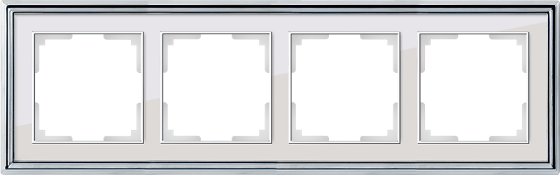 

Рамка для выключателя Werkel WL17-Frame-04 a037695 хром/белый