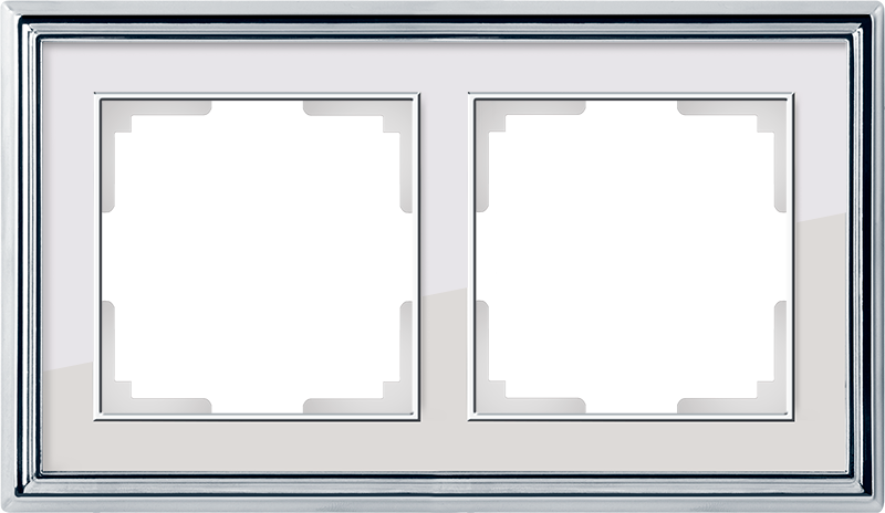 

Рамка для выключателя Werkel WL17-Frame-02 a037693 хром/белый