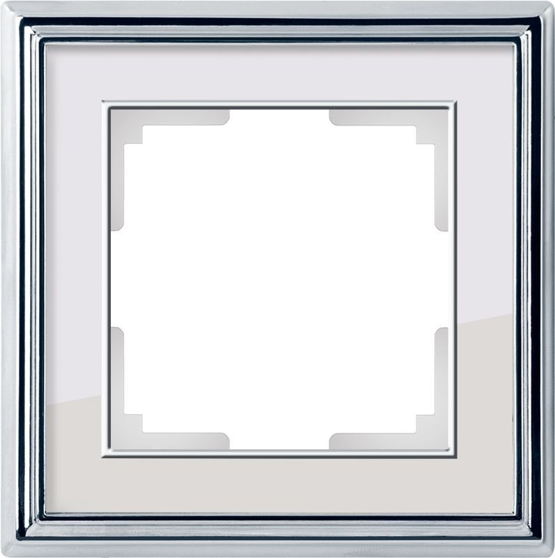 

Рамка для выключателя Werkel WL17-Frame-01 a037692 хром/белый