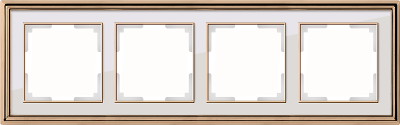 

Рамка для выключателя Werkel WL17-Frame-04 a037680 золото/белый