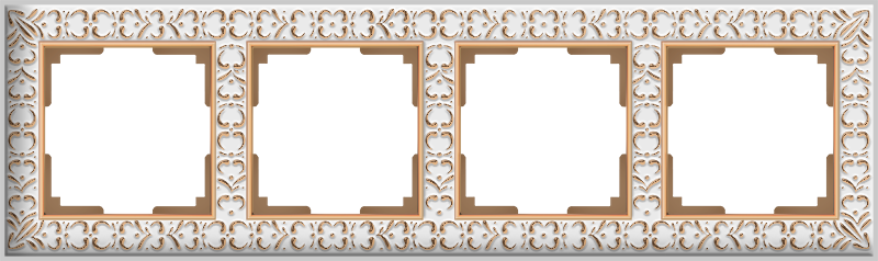 Рамка для выключателя Werkel WL07-Frame-04 a036751 белое золото