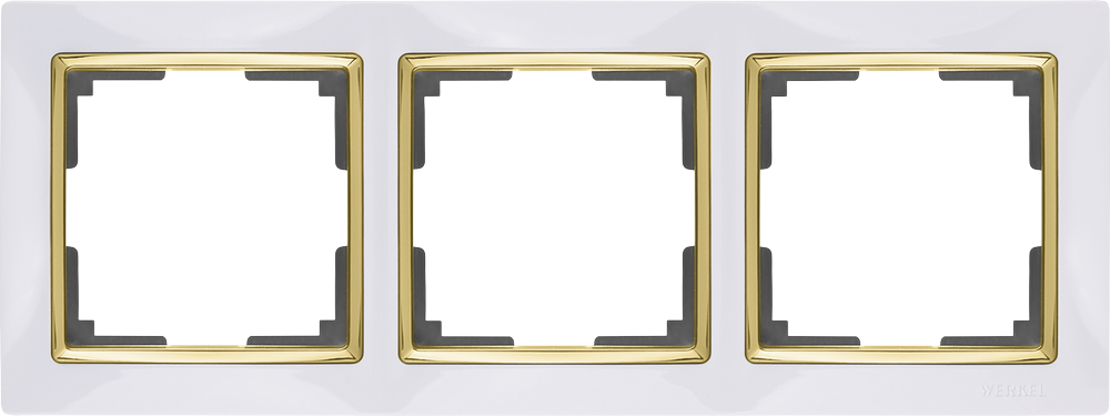 

Рамка для выключателя Werkel WL03-Frame-03-white-GD a035254 белый/золото, Snabb