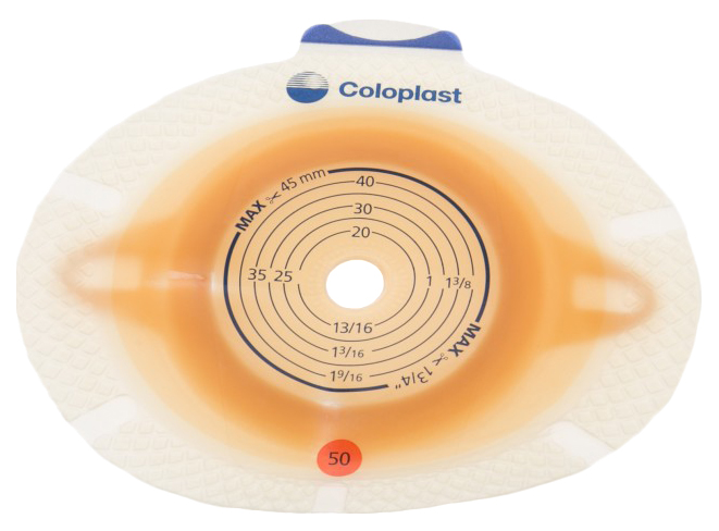 фото Пластина для стомного мешка, 60 мм, вырезаемое отверстие 10-55мм sensura click xpro coloplast