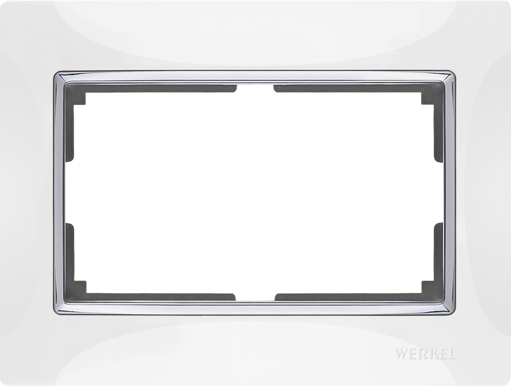 

Рамка для выключателя Werkel WL03-Frame-01-DBL-white a033481 белый, для двойной розетки