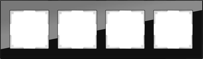 Рамка для выключателя Werkel WL01-Frame-04 a031800 черный рамка werkel wl01 frame 02 рамка на 2 поста натуральное стек