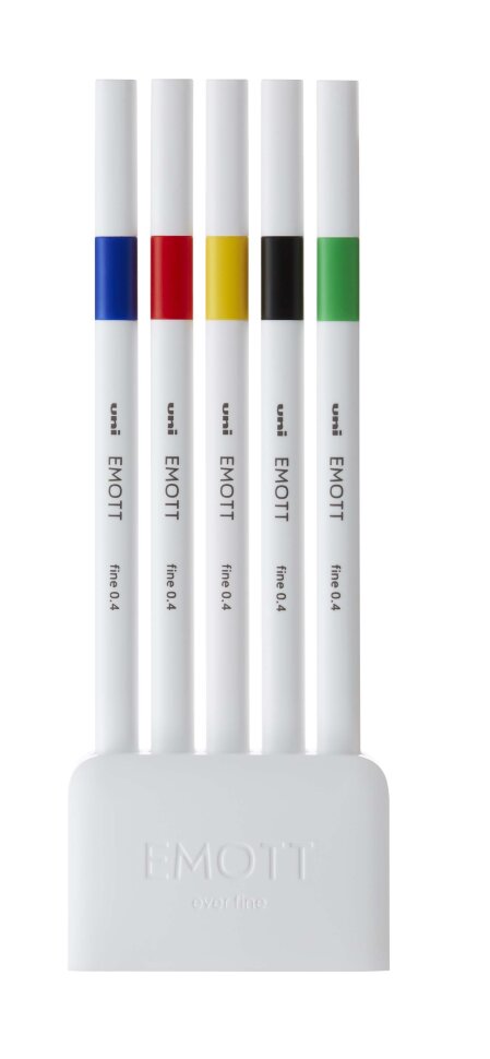 фото Линеры uni emott набор №1 vivid color 5 цветов uni mitsubishi pencil