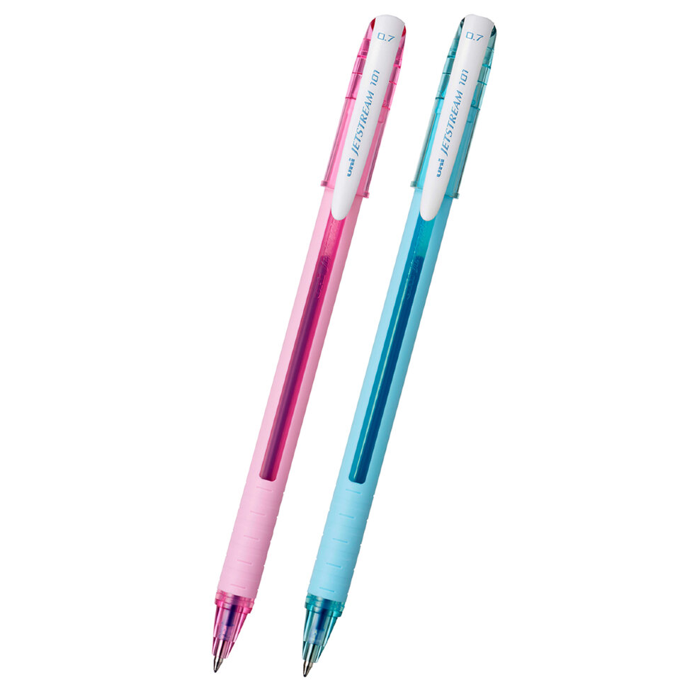 фото Набор ручек шариковых uni jetstream sx-101-07fl, синие, 0,7 мм, 2 шт. uni mitsubishi pencil