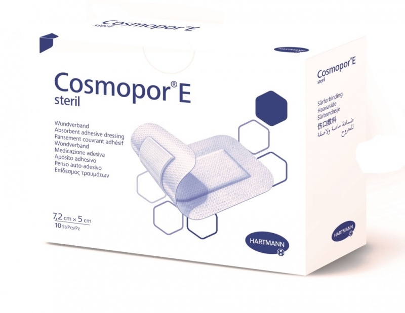 Повязка Cosmopor E послеоперационная стерильная самоклеящаяся 7,2 х 5 см 10 шт.