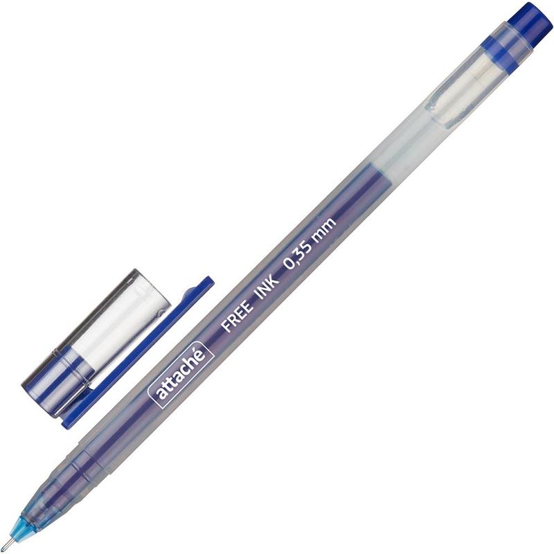 Ручка гелевая Attache Free Ink KO_977955, синяя, 0,35 мм, 1 шт.