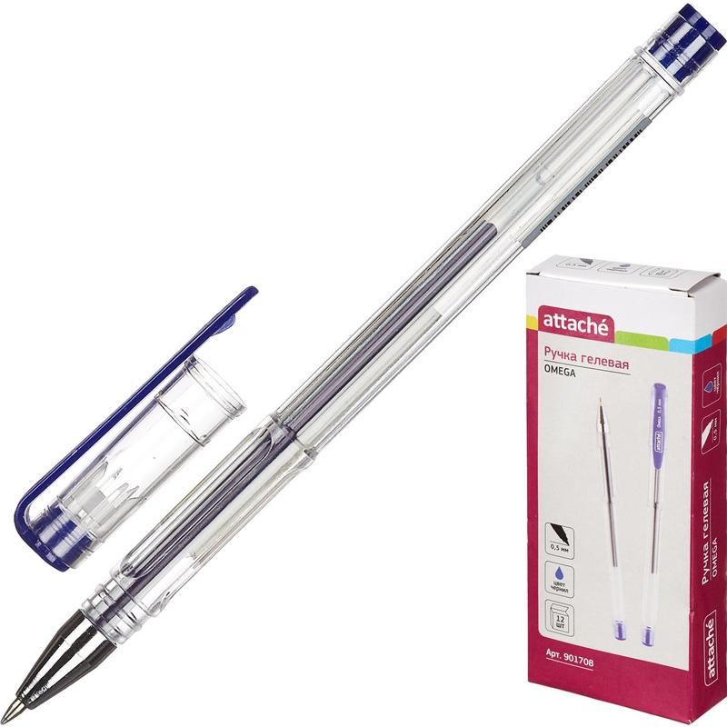 Ручка гелевая Attache KO_901708, синяя, 0,5 мм, 1 шт.