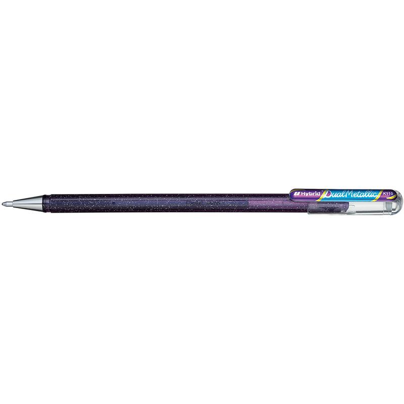 

Ручка гелевая Pentel Hibrid Dual Metallic K110-DVX, синяя, фиолетовая, 1 мм, 1 шт.