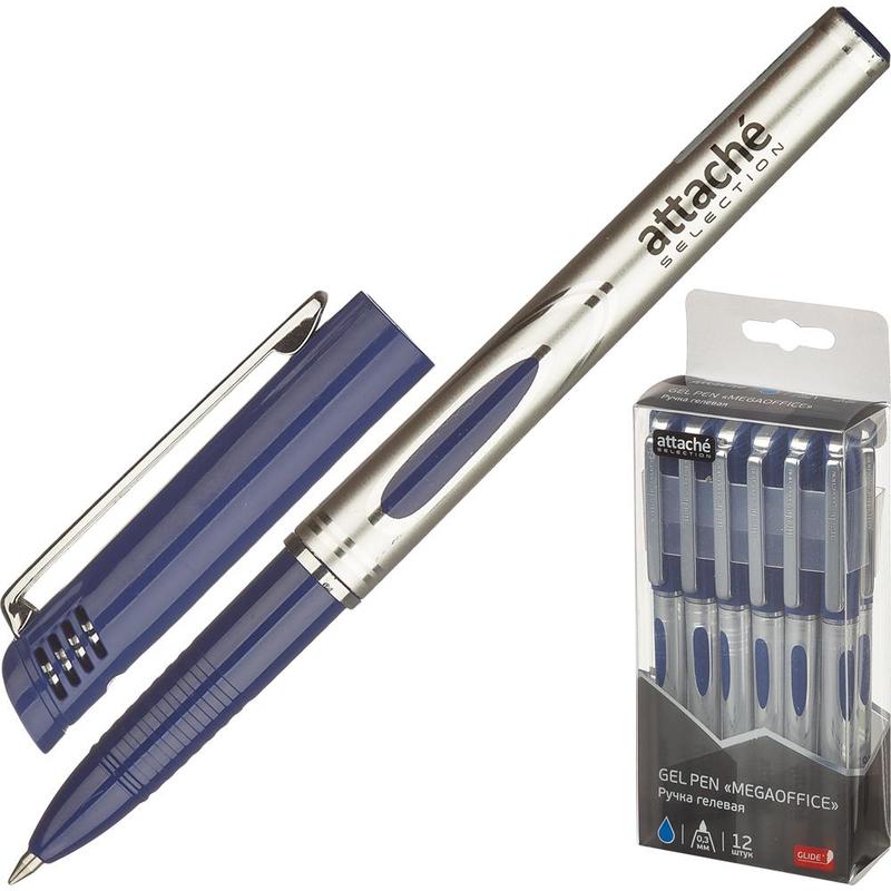 Ручка гелевая Attache Selection Glide Megaoffice KO_721877, синяя, 0,3 мм, 1 шт.