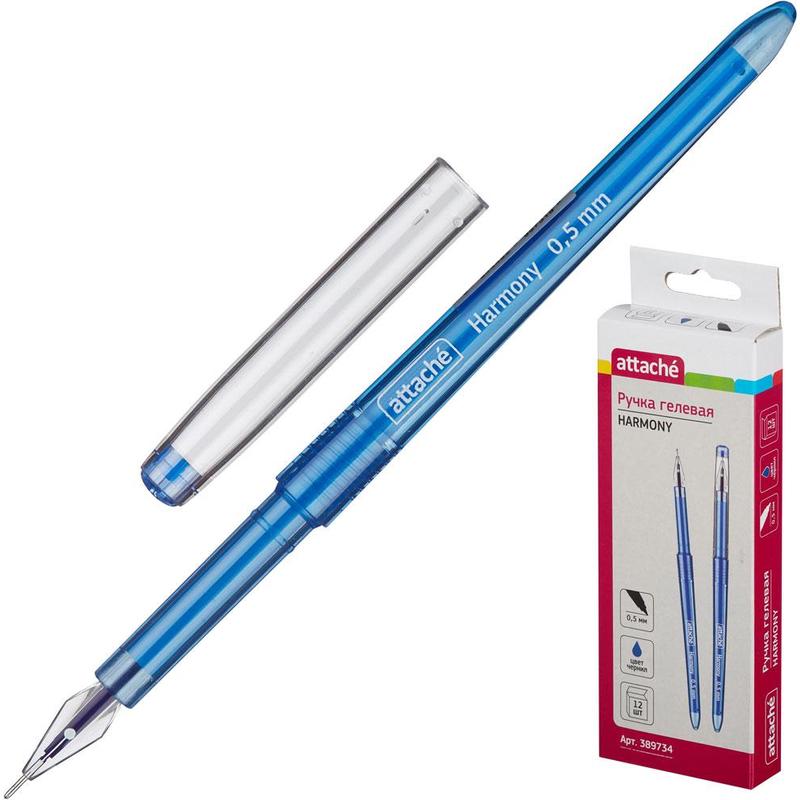 Ручка гелевая Attache Harmony KO_389734, синяя, 0,5 мм, 1 шт.