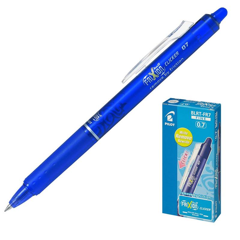 Ручка гелевая Pilot Frixion Clicker BLRT-FR7, синяя, 0,7 мм, 1 шт.
