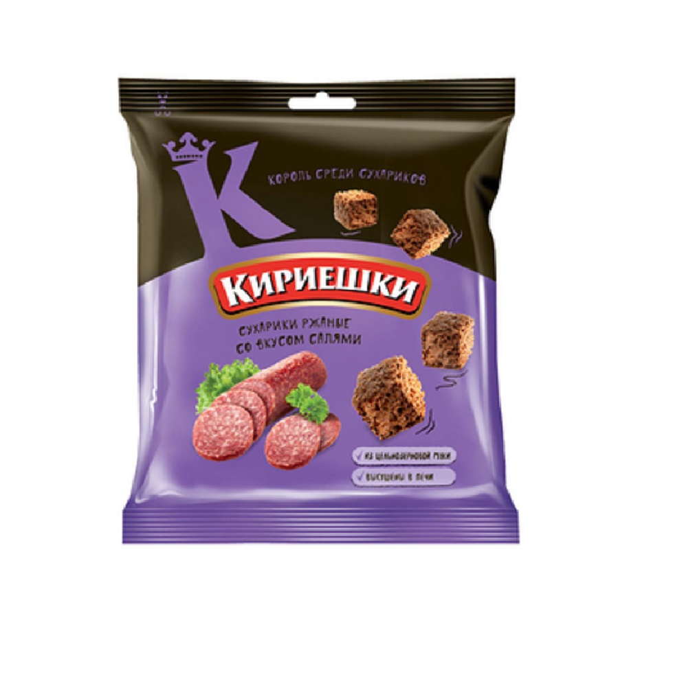 

Сухарики Кириешки ржаные со вкусом салями 40 г, Кириешки