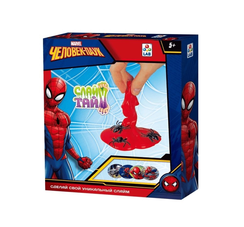 

Набор 1 TOY Т14293 Слайм тайм Человек-паук, большая упаковка