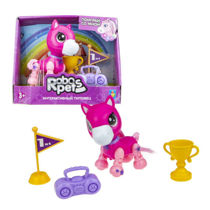 

RoboPets 1 TOY Т16976 Игривый пони, розовый