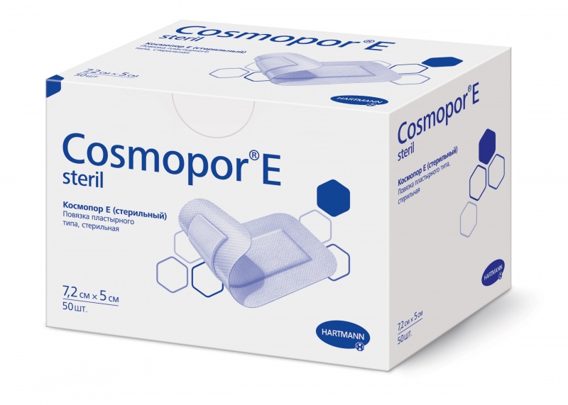 Купить 901008, Повязка Cosmopor E послеоперационная стерильная самоклеящаяся 7, 2 х 5 см 50 шт., белый
