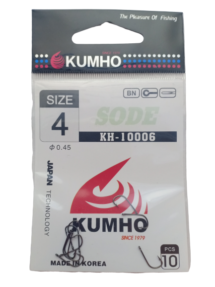 

Рыболовные крючки Kumho KH-10006 №4, 10 шт., KH-10006