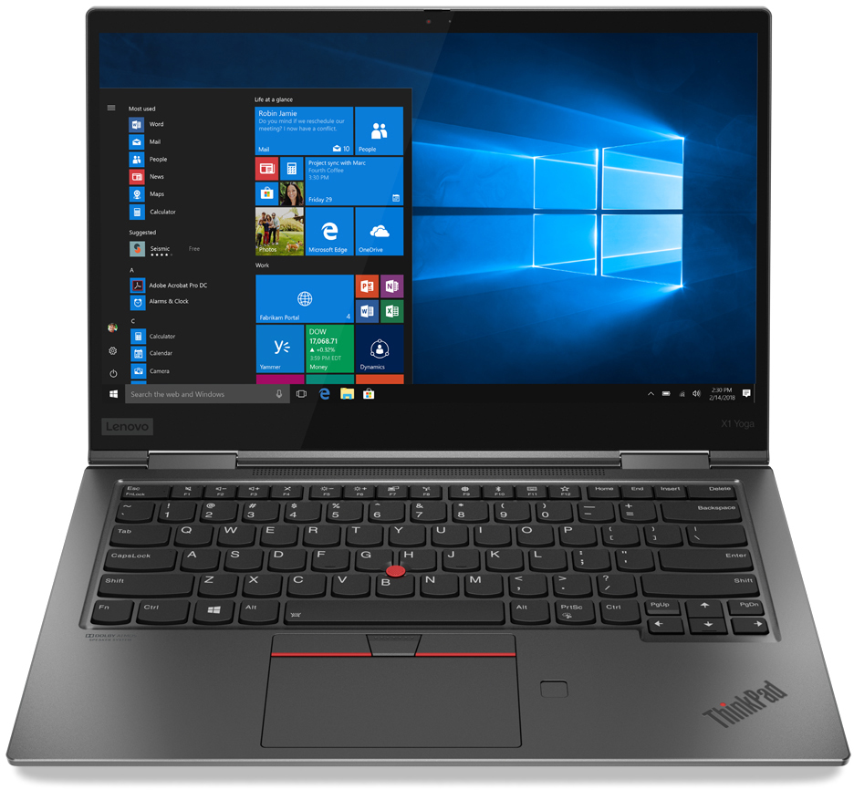 фото Ноутбук-трансформер lenovo thinkpad x1 yoga (gen 4) (20qf00b5rt)