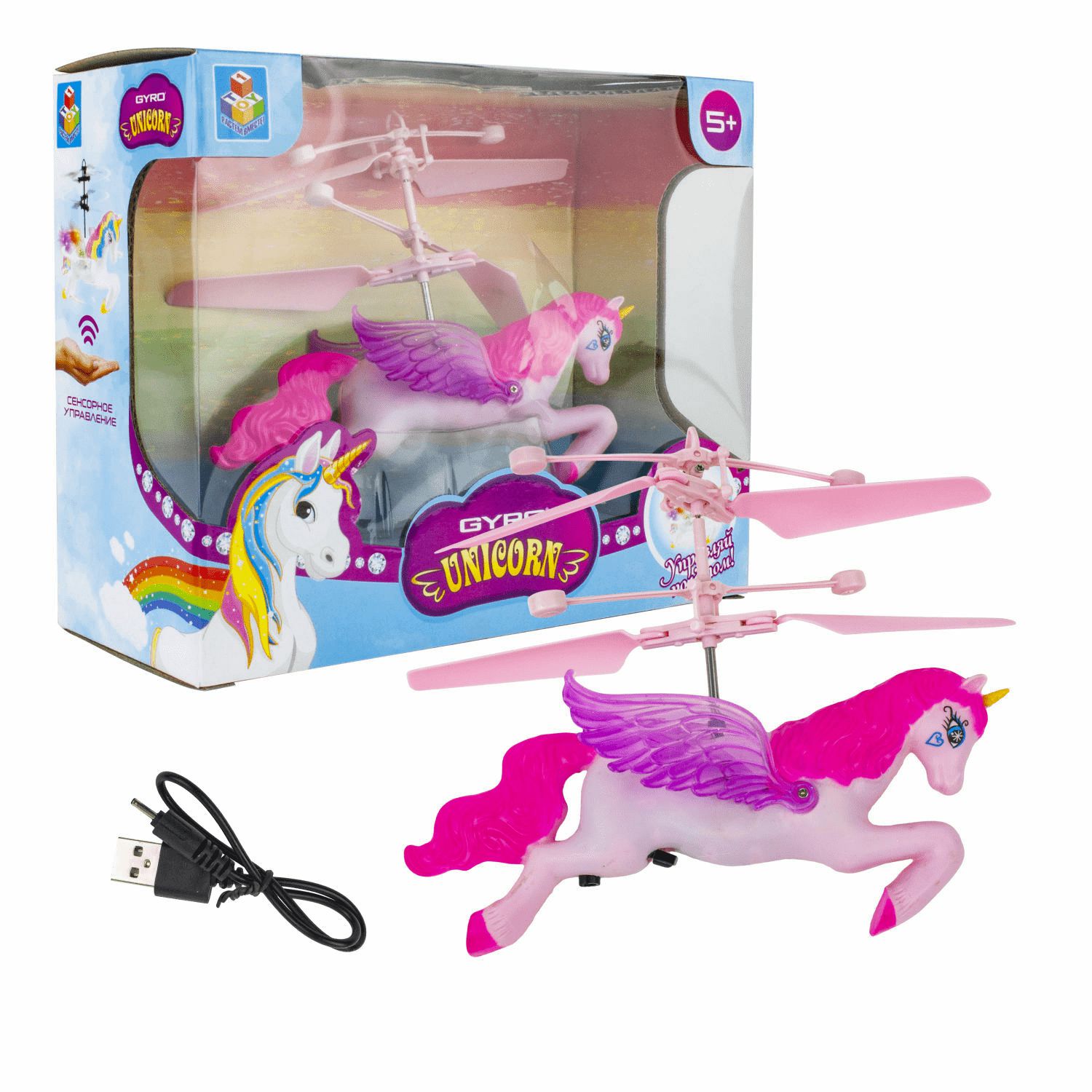 

Игрушка 1 TOY Т16682 Gyro-Unicorn на сенсорном управлении