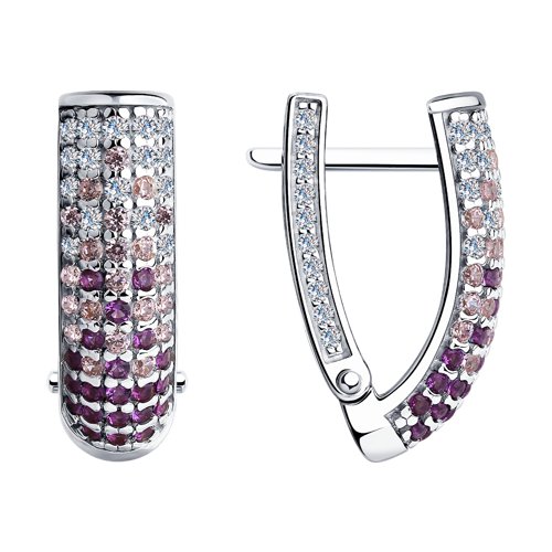 

Серьги женские из серебра SOKOLOV 94023941, фианит, 94023941