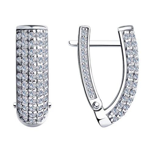 

Серьги из серебра SOKOLOV 94023939, фианит, 94023939