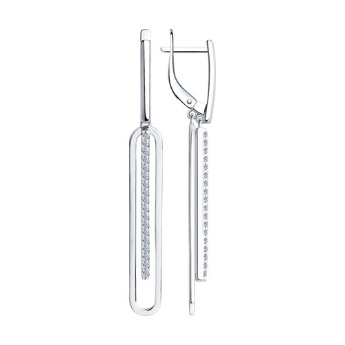 

Серьги женские из серебра SOKOLOV 94023893, фианит, 94023893